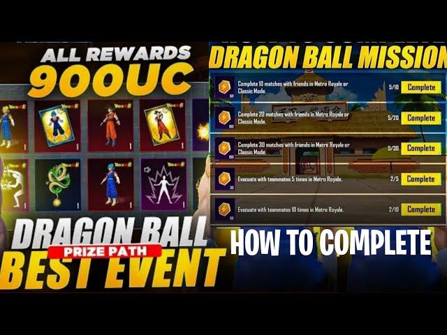 Best Prize Path Event | Get Mythic Dragon Ball Characters | Complete All Mission PUBGM