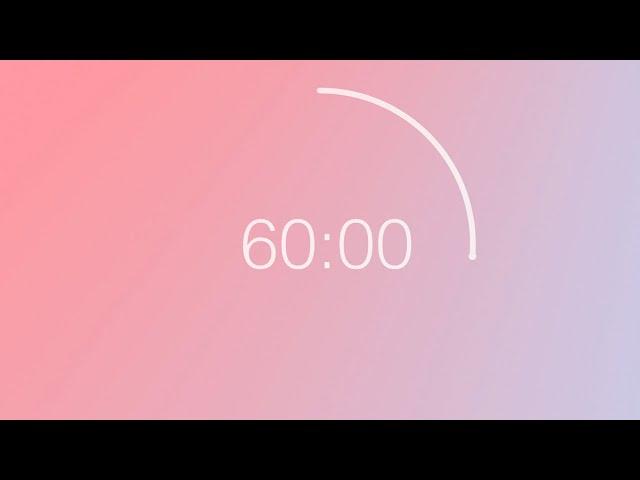 60 minute countdown timer - Pastel Color Wheel background