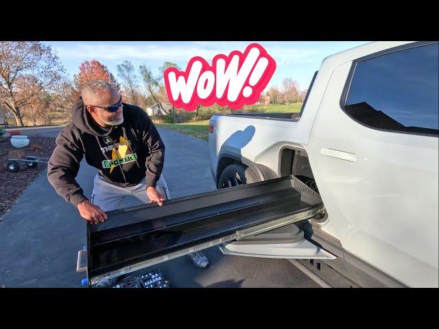 Rivian R1T Gear Tunnel Sliding Shelf Install and Review