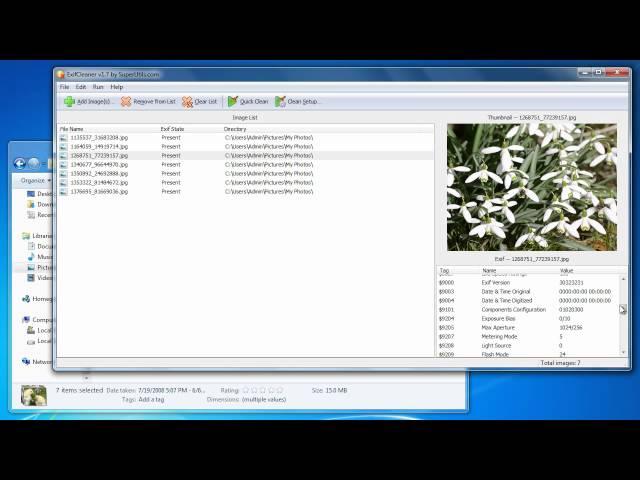 Selective and Batch EXIF Removal Utility for Windows / ExifCleaner v1.7.9 Video Demo