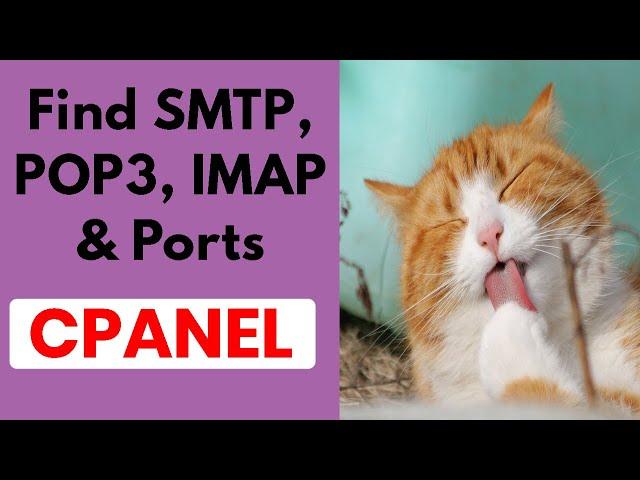 How to Find Your Hosting Server SMTP/POP3/IMAP Port Email Login Details Inside CPanel