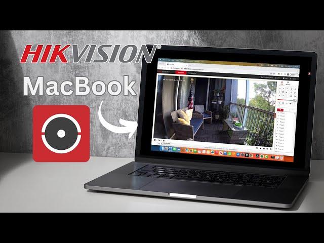 Hikvision CCTV camera connected to MacBook