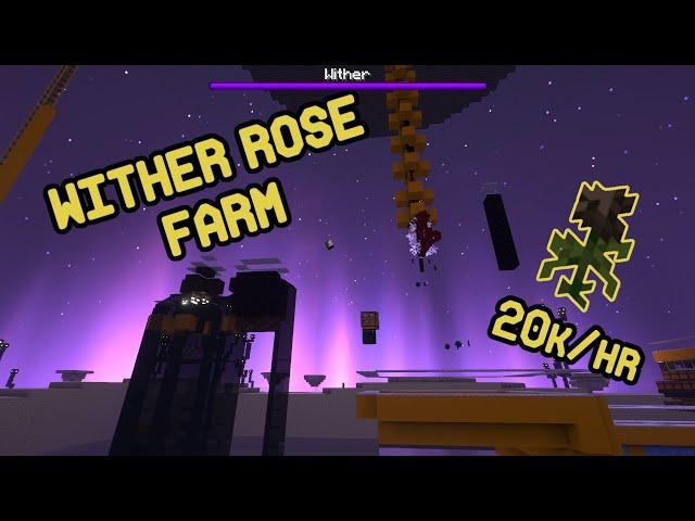 Simple but Fast | Minecraft Wither Rose Farm 1.19.4, 1.16-1.19.2 | 20k/hr