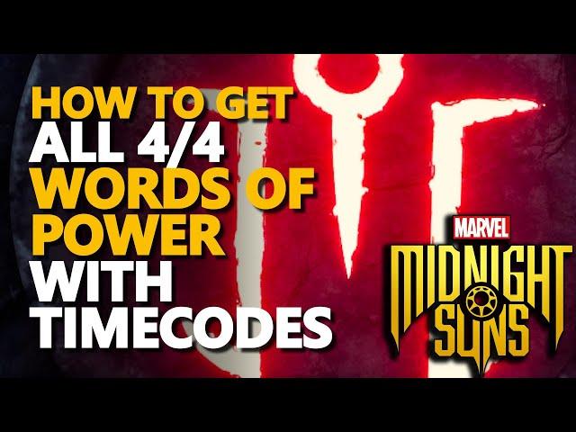 How to get all Words Of Power Marvel's Midnight Suns