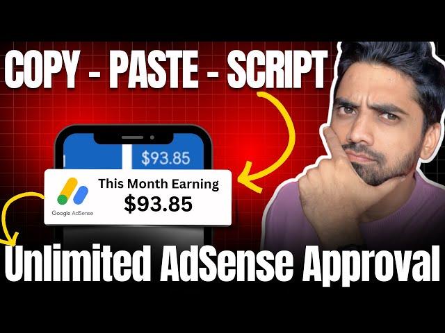 5 Steps | FREE Script| Unlimited AdSense Approval | Live Tutorial