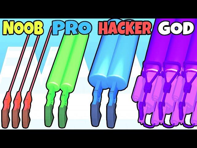 NOOB vs PRO vs HACKER vs GOD in Rifle Barrels!