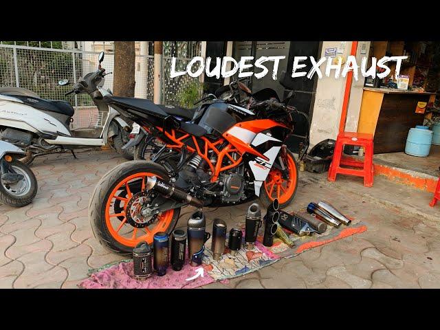 Trying Loudest Exhaust on KTM RC 390 | Loudest Exhaust 