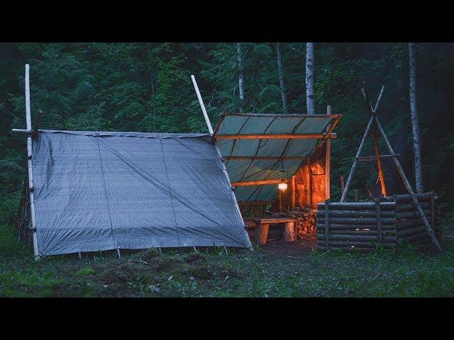 Spring Bushcraft & Camping at the Long-term Shelter - Camp Firlend