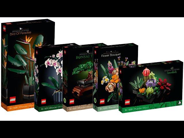 All LEGO Creator Expert Botanical Collection Sets 2021-2022 Compilation/Collection Speed Build