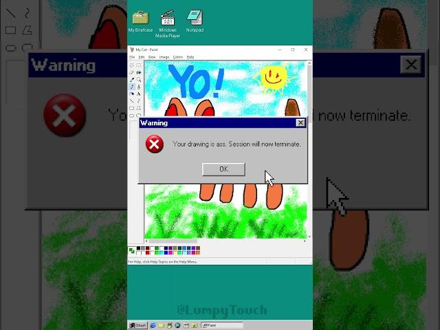MS Paint Error Message (RIP yocat)