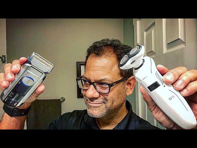 Braun 8985, Philips Star Wars rotary, Schick Hydro 5 cartridge & Barber Upp DE safety razor shave