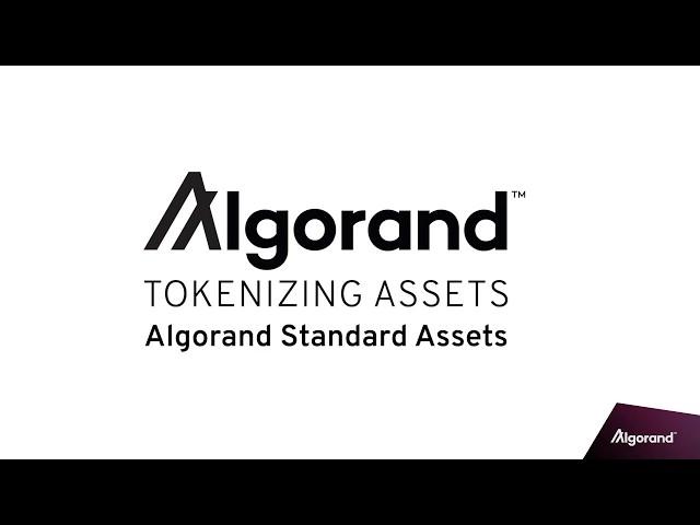 Simple Asset Creation Demo: Algorand Standard Assets