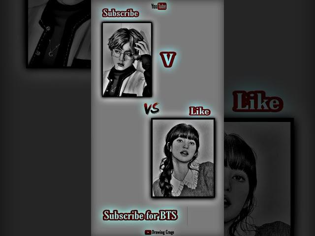 || BTS || V kim vs Lisa || #v #shorts #art #drawing #viral #vs #bts #song #alightmotion #lisa