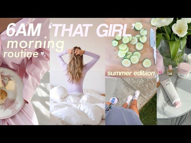 6AM “THAT GIRL” MORNING ROUTINE productive vlog, workouts + grwm!