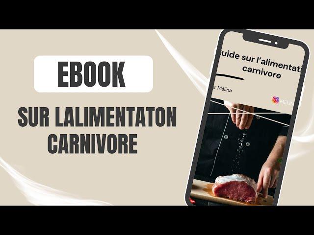 Ebook sur l'alimentation carnivore