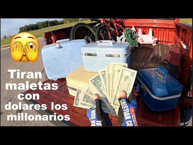 🫣 WOW  MALETAS CON  manojo de DOLARES / LO QUE TIRAN EN USA LOS MILLONARIOS /VENTA DE GARAGE EN USA