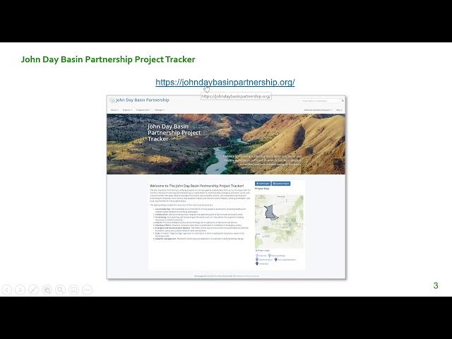John Day Basin Partnership Project Tracker Training