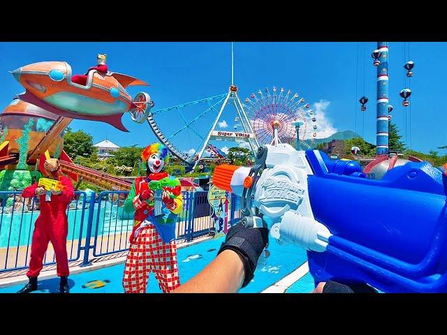 Nerf War | Amusement Park Battle  (Nerf First Person Shooter)