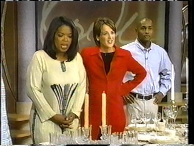 Katie Brown on Oprah with a Table Setting project