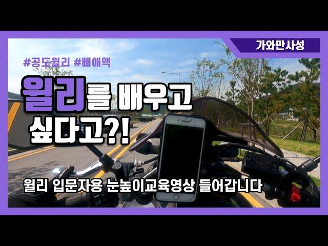 [Ep.1]바이크윌리를 배우고 싶다고?! 따라해보세욧 ll How to a motorcycle wheelie