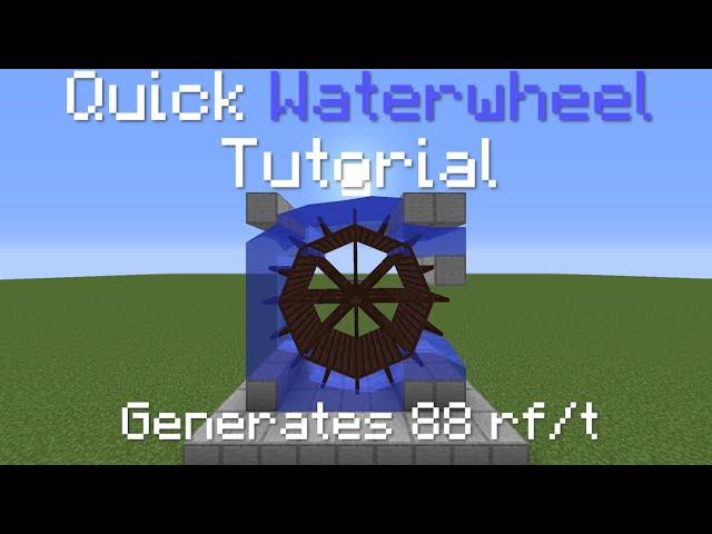 Quick Immersive Engineering  Waterwheel Setup Tutorial