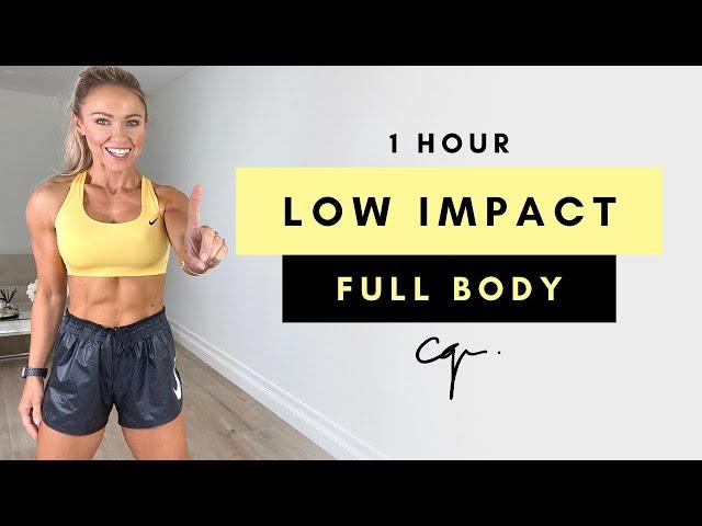 1 Hour LOW IMPACT FULL BODY WORKOUT at Home | Bodyweight Only