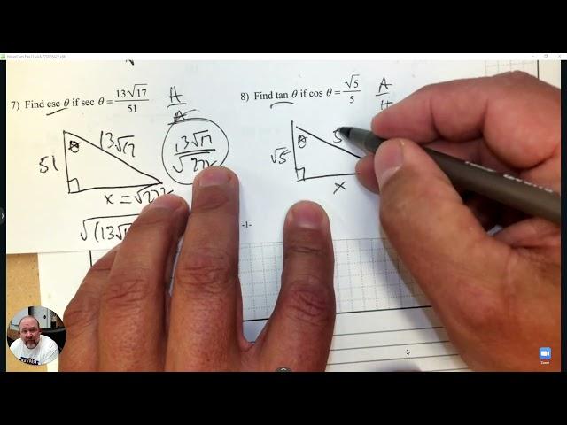 Math 3 Study Guide for Trig Exam Questions 1 32 Solutions