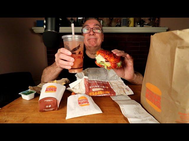 ASMR Burger King Flame and Flight Meal Mukbang Whispering