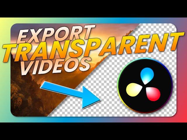 How to Export Transparent Video - DaVinci Resolve Tutorial