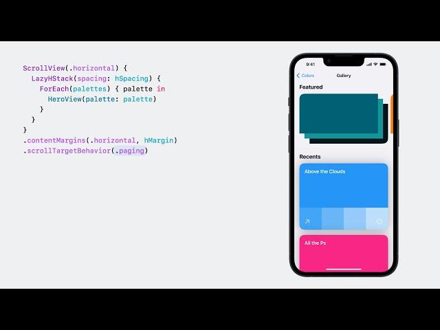 WWDC23: Beyond scroll views | Apple