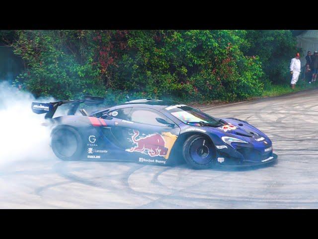 BEST DRIFTS & POWERSLIDES at the FAMOUS Turnaround! Goodwood FOS 2024