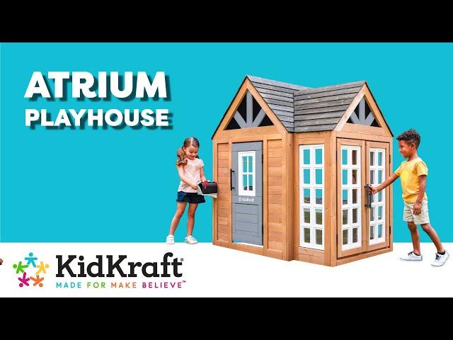 Atrium Playhouse I KidKraft Wooden Outdoor Playhouse