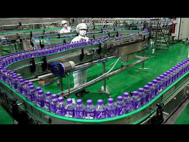 Korean drinking water plastic bottles mass production process in alkaline water factory