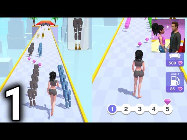 Dress Up Run! - Gameplay / Walkthrough Part 1 - All Levels 1-10 (IOS & Android Game)