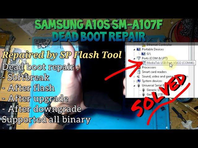 Samsung A10s A107F Dead After Flash | Dead Boot Repair by SP Flash Tool @mobilecareid