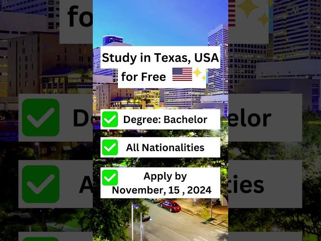 Study in the USA Free, Scholarship for international students #studyinusa