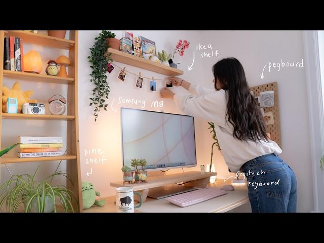 Desk Makeover  cozy wfh setup + ikea vlog