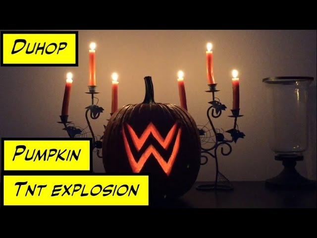 Duhop CARVES and EXPLODES PUMPKINS