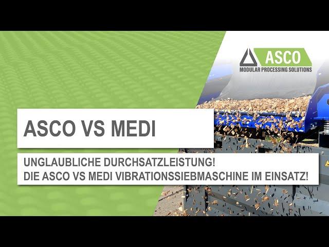 UNGLAUBLICHE DURCHSATZLEISTUNG! Die ASCO VS Medi Vibrationssiebmaschine im Einsatz!