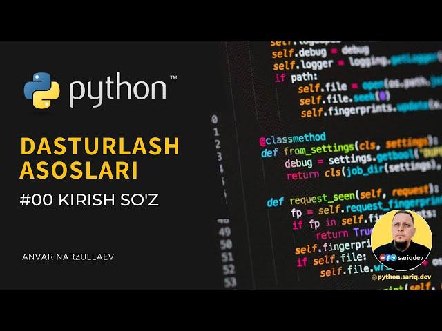 #00 Python Darslari | Kirish so'z