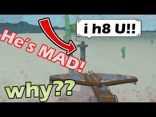 HE GOT MAD after I DID THIS to HIM on TRIDENT SURVIVAL V4 [ROBLOX RUST]