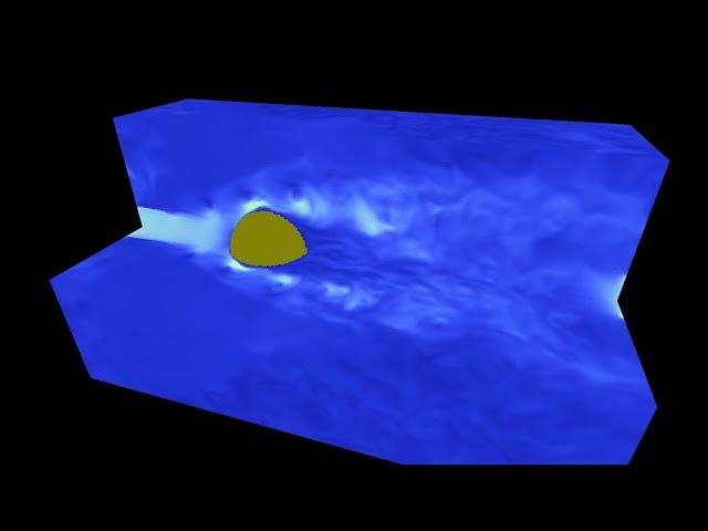 Demo of a Lattice Boltzmann Fluid Solver - D3Q27 with CM MRT (GTX 980)