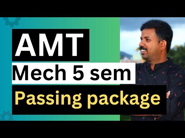 Mechanical  AMT Pathway ||  passing package || 20ME53I || Easy 60 marks