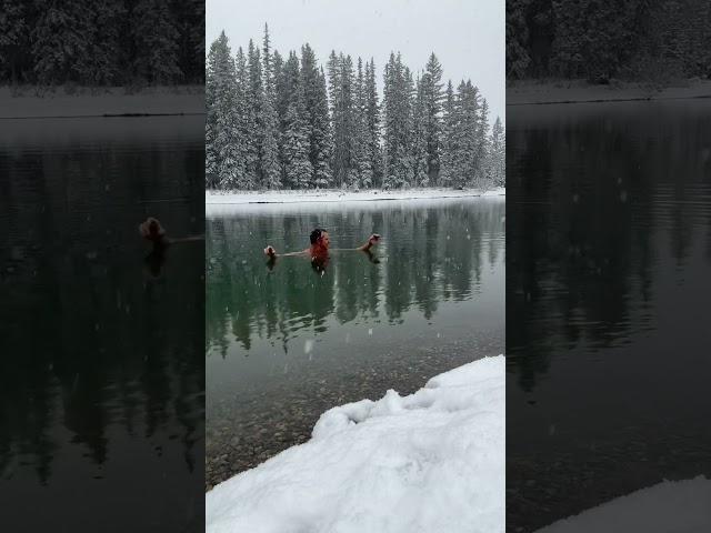 Wait for the full dip! #iceswim #coldplunge