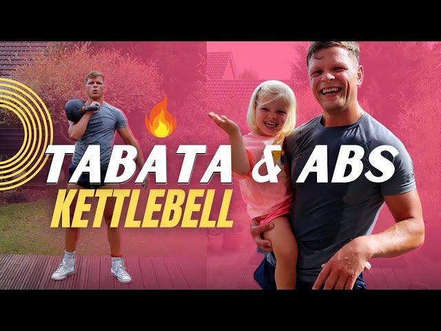 Intense "TABATA" + ABS Kettlebell Workout for Busy Dads