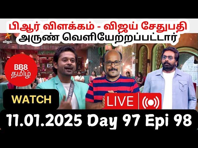 Bigg Boss Tamil 8 | D 97 E 98 | Arun Eliminated & Vijay Sethupathi Explains PR | Jackie  Live Review