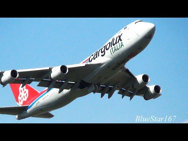 Cargolux Italia Boeing 747-400F (LX-VCV) takeoff from NRT/RJAA (Tokyo - Narita) RWY 16R