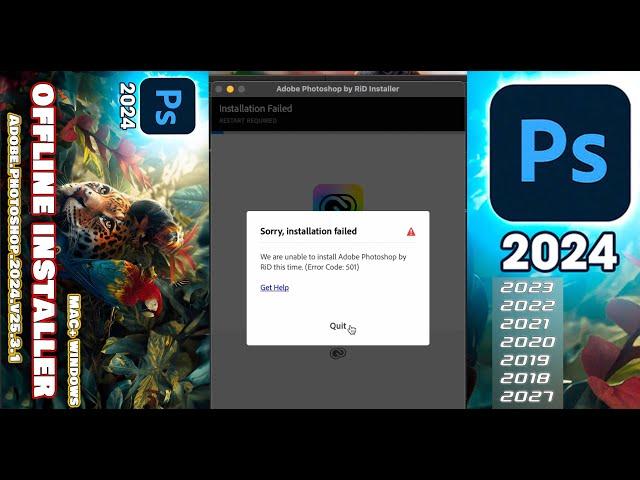 Adobe Photoshop installation guide and fix the error code 501 in Apple M1 M2  MAC
