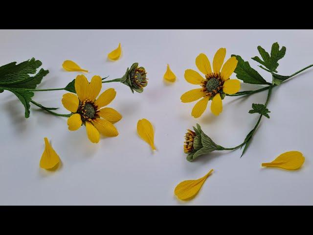 How to make Chocolate Daisy paper flower / Paper Flower / Góc nhỏ Handmade