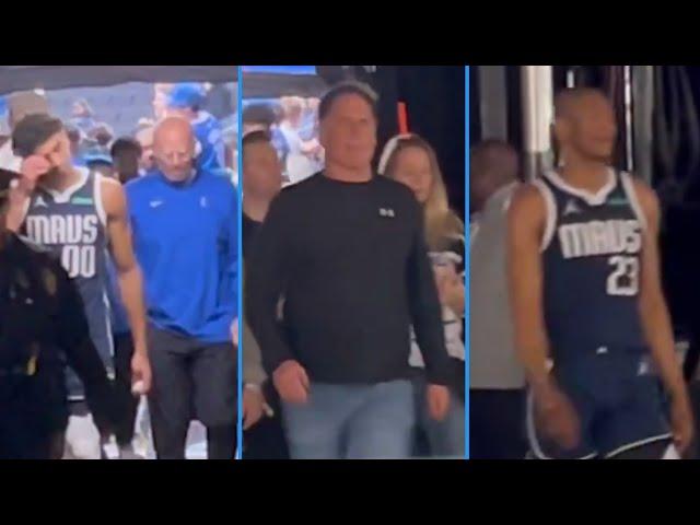 Jason Kidd, Mark Cuban & Dallas Mavericks Head To The Locker Room After A 122-98 Loss vs. Kings!